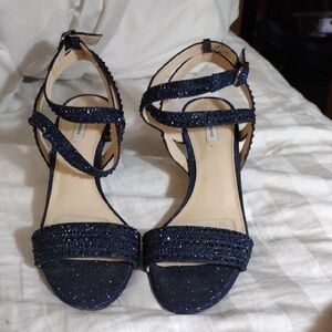 Alex Marie Glittery Midnight Blue Sandals